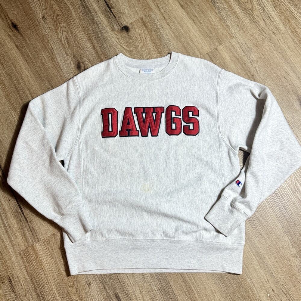 Champion Reverse Weave Crewneck Sweatshirt Georgia Bulldogs DAWGS Football Sz M